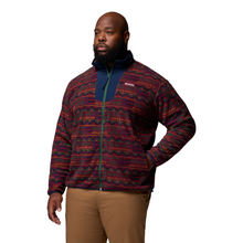 Load image into Gallery viewer, Columbia Men&#39;s Sequoia Grove Printed Full Zip Fleece (Rich Wine Horizons)
