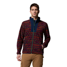 Load image into Gallery viewer, Columbia Men&#39;s Sequoia Grove Printed Full Zip Fleece (Rich Wine Horizons)
