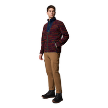 Load image into Gallery viewer, Columbia Men&#39;s Sequoia Grove Printed Full Zip Fleece (Rich Wine Horizons)
