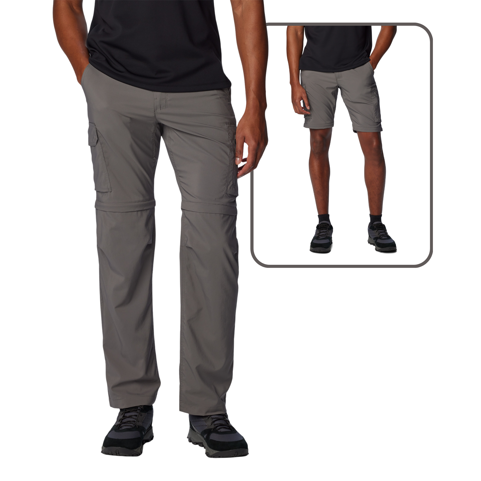 Columbia Men's Silver Ridge EU UPF50 Convertible Utility Trousers (City Grey)