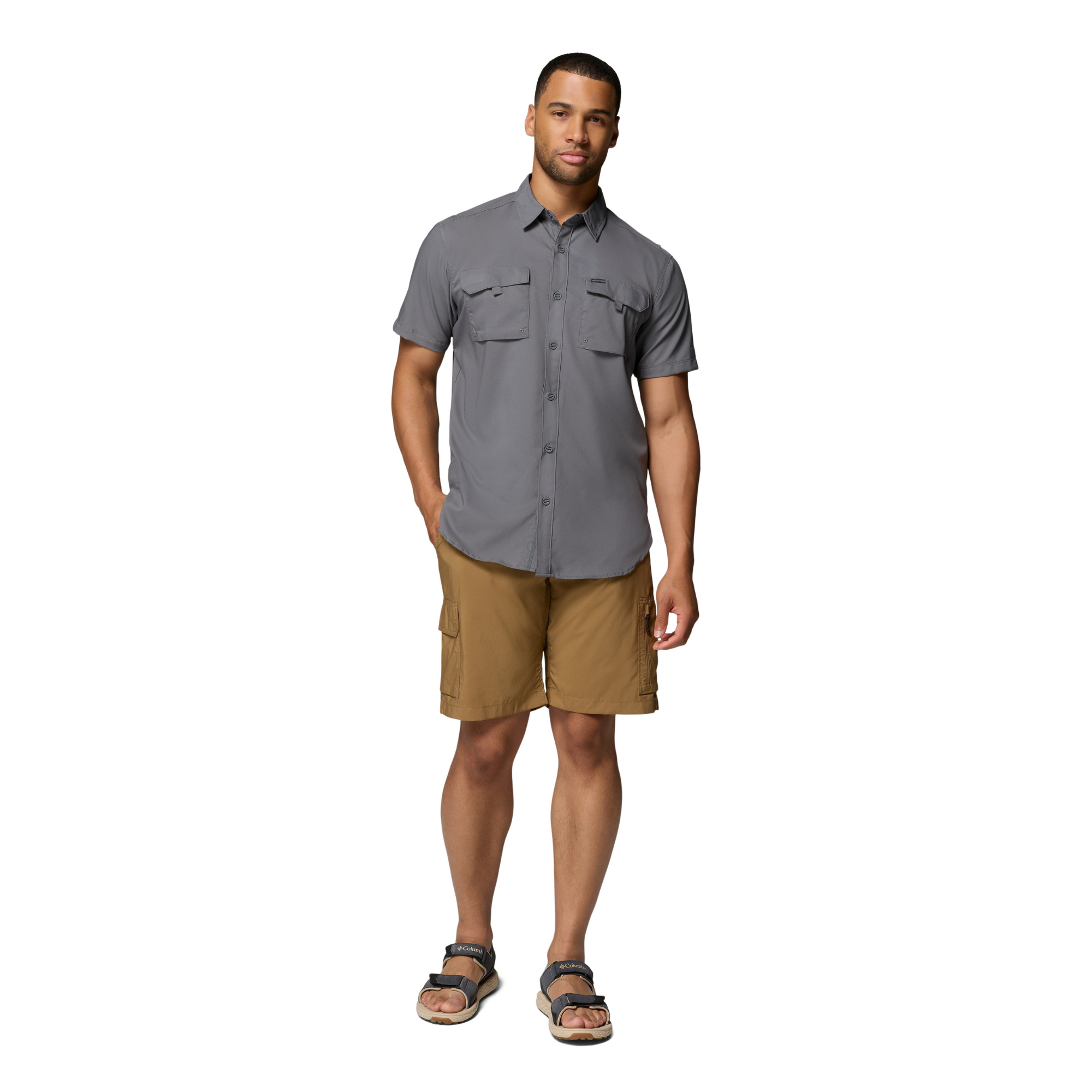 Columbia Men's Silver Ridge Utility II UPF50 Technical Short Sleeve Shirt (City Grey)