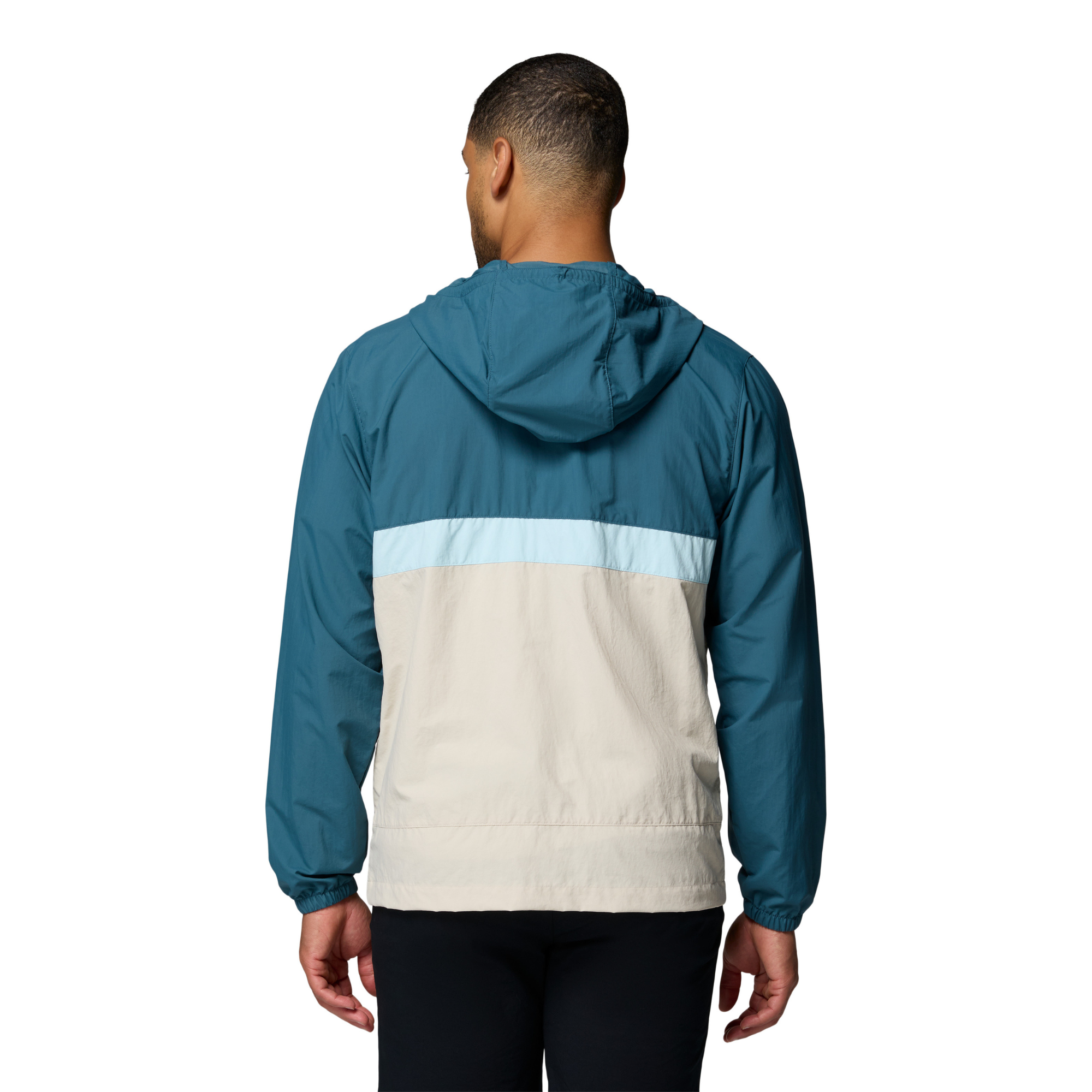 Columbia Men's Spire Valley Hooded UPF50 Windbreaker (Everblue/Dark Stone/Marine Light)