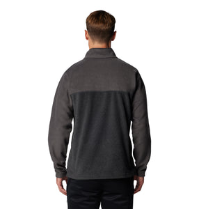 Columbia Men's Steens Mountain II Half Snap Fleece Top (Charcoal Heather/Shark)