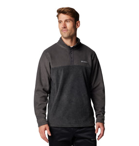 Columbia Men's Steens Mountain II Half Snap Fleece Top (Charcoal Heather/Shark)