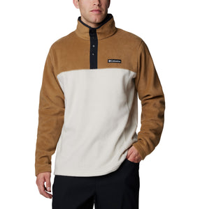 Columbia Men's Steens Mountain II Half Snap Fleece Top (Dark Stone/Delta/Black)