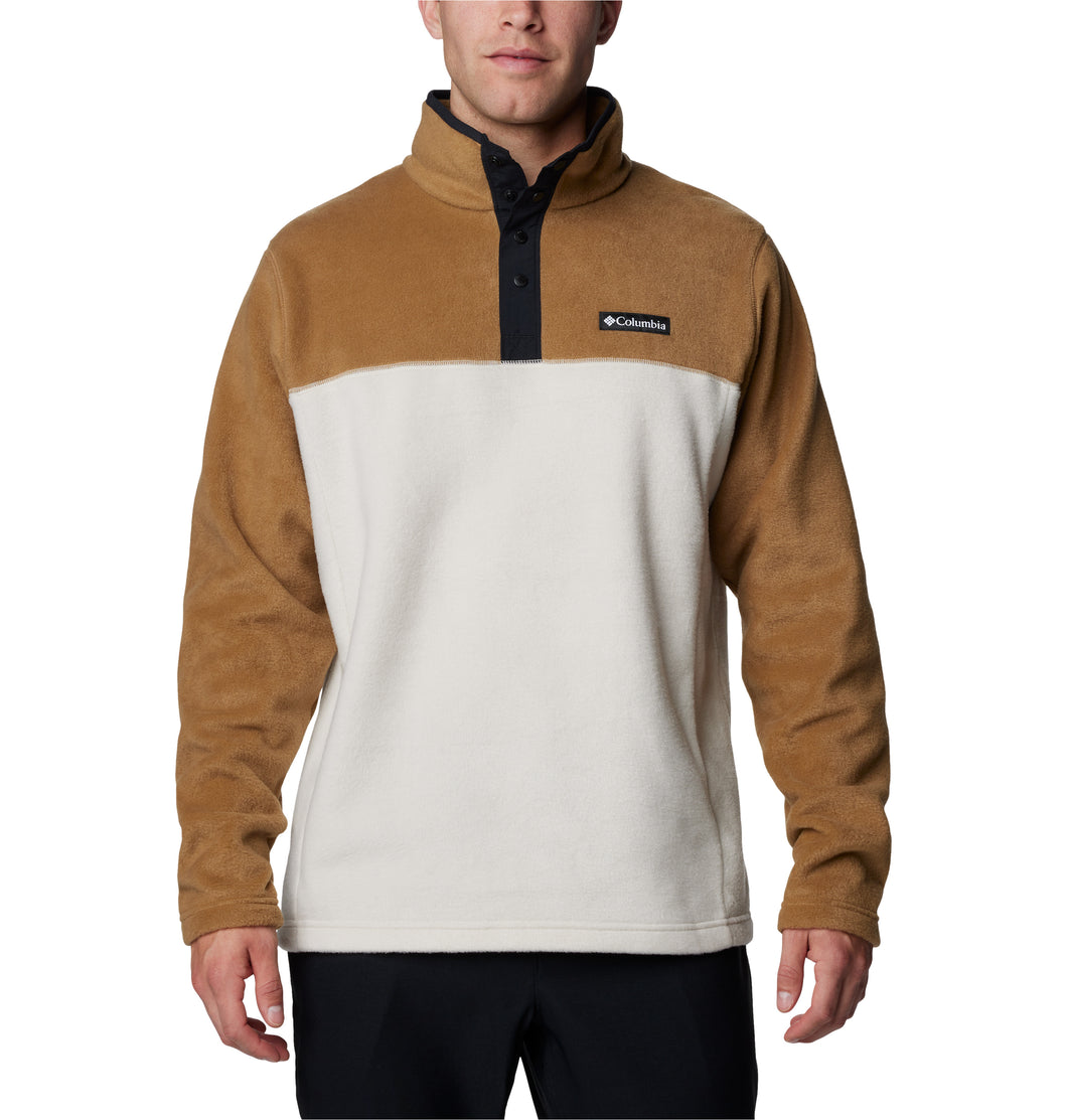 Columbia Men's Steens Mountain II Half Snap Fleece Top (Dark Stone/Delta/Black)