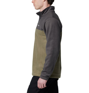 Columbia Men's Steens Mountain II Half Snap Fleece Top (Stone Green/Shark)