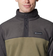 Load image into Gallery viewer, Columbia Men&#39;s Steens Mountain II Half Snap Fleece Top (Stone Green/Shark)
