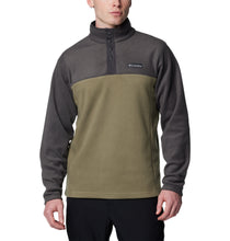 Load image into Gallery viewer, Columbia Men&#39;s Steens Mountain II Half Snap Fleece Top (Stone Green/Shark)
