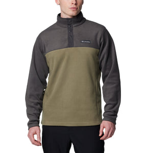 Columbia Men's Steens Mountain II Half Snap Fleece Top (Stone Green/Shark)