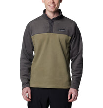 Load image into Gallery viewer, Columbia Men&#39;s Steens Mountain II Half Snap Fleece Top (Stone Green/Shark)
