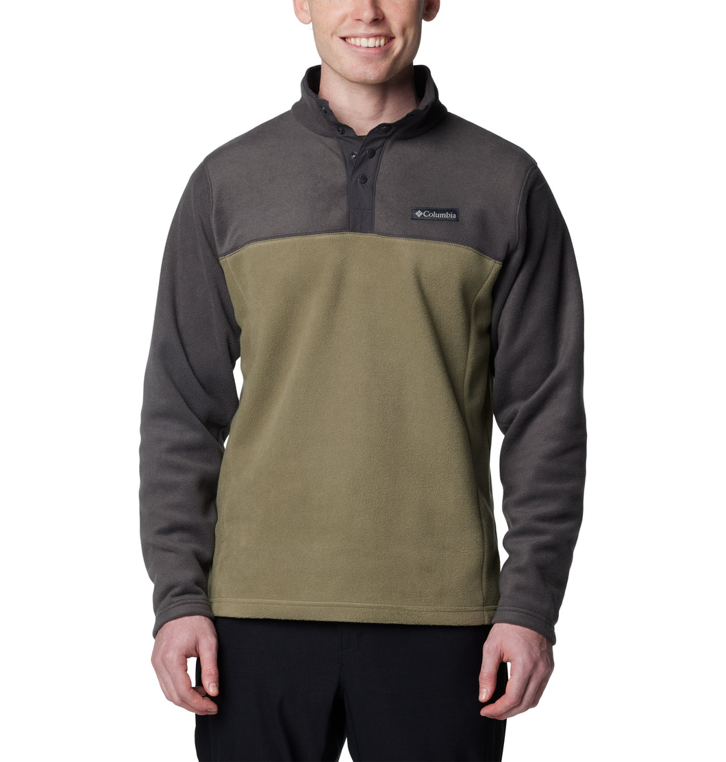 Columbia Men's Steens Mountain II Half Snap Fleece Top (Stone Green/Shark)