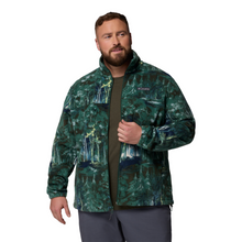 Load image into Gallery viewer, Columbia Men&#39;s Steens Mountain Print Full Zip Fleece (Rain Forest Deschutestrees)
