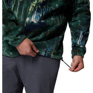 Columbia Men's Steens Mountain Print Full Zip Fleece (Rain Forest Deschutestrees)