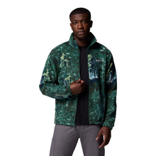 Load image into Gallery viewer, Columbia Men&#39;s Steens Mountain Print Full Zip Fleece (Rain Forest Deschutestrees)
