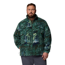 Load image into Gallery viewer, Columbia Men&#39;s Steens Mountain Print Full Zip Fleece (Rain Forest Deschutestrees)
