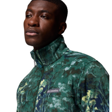 Load image into Gallery viewer, Columbia Men&#39;s Steens Mountain Print Full Zip Fleece (Rain Forest Deschutestrees)
