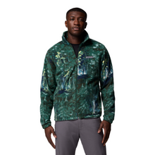 Load image into Gallery viewer, Columbia Men&#39;s Steens Mountain Print Full Zip Fleece (Rain Forest Deschutestrees)

