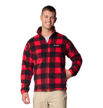 Load image into Gallery viewer, Columbia Men&#39;s Steens Mountain Printed Full Zip Fleece (Mountain Red/Check Print)
