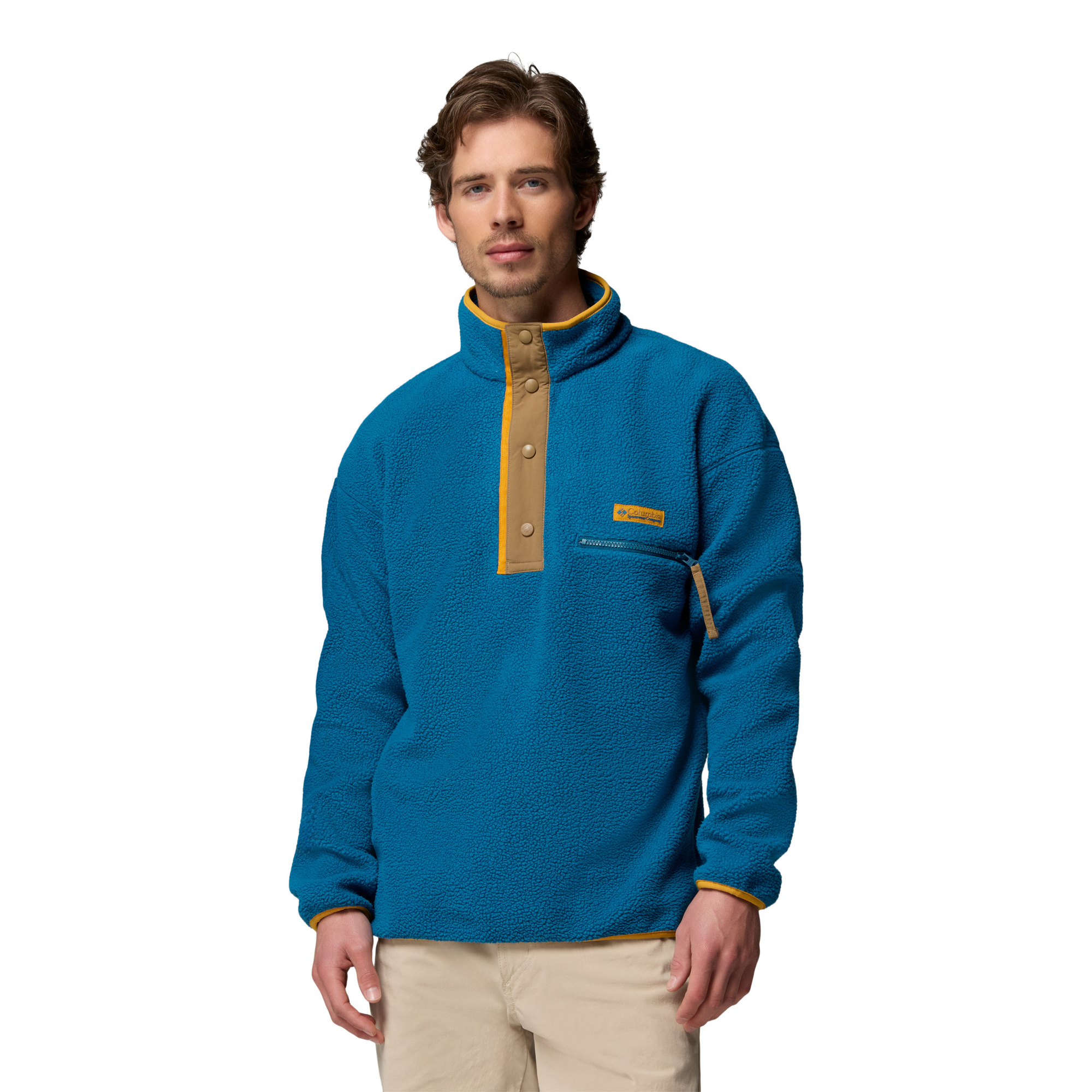 Columbia Men's Helvetia II Half Snap Fleece Top (Phoenix Blue)
