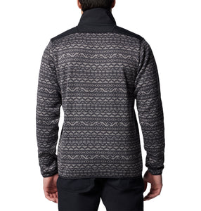 Columbia Men's Sweater Weather III Printed Half Zip Fleece (Shark Madras Tonal)