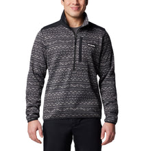 Load image into Gallery viewer, Columbia Men&#39;s Sweater Weather III Printed Half Zip Fleece (Shark Madras Tonal)
