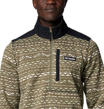 Load image into Gallery viewer, Columbia Men&#39;s Sweater Weather III Printed Half Zip Fleece (Stone Green Madras Multi)
