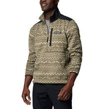 Load image into Gallery viewer, Columbia Men&#39;s Sweater Weather III Printed Half Zip Fleece (Stone Green Madras Multi)
