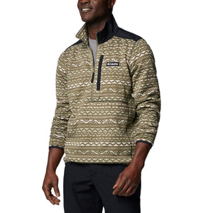 Columbia Men's Sweater Weather III Printed Half Zip Fleece (Stone Green Madras Multi)