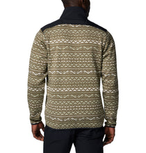 Load image into Gallery viewer, Columbia Men&#39;s Sweater Weather III Printed Half Zip Fleece (Stone Green Madras Multi)
