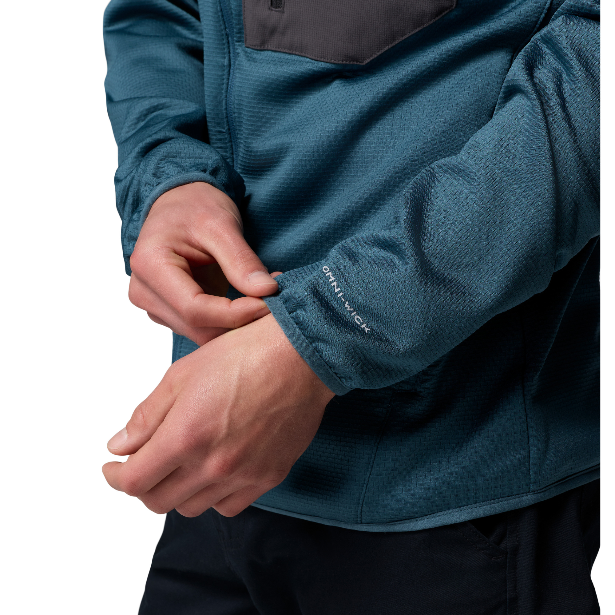 Columbia Men's Tall Heights Grid Hooded Full Zip Fleece (Everblue/Shark)