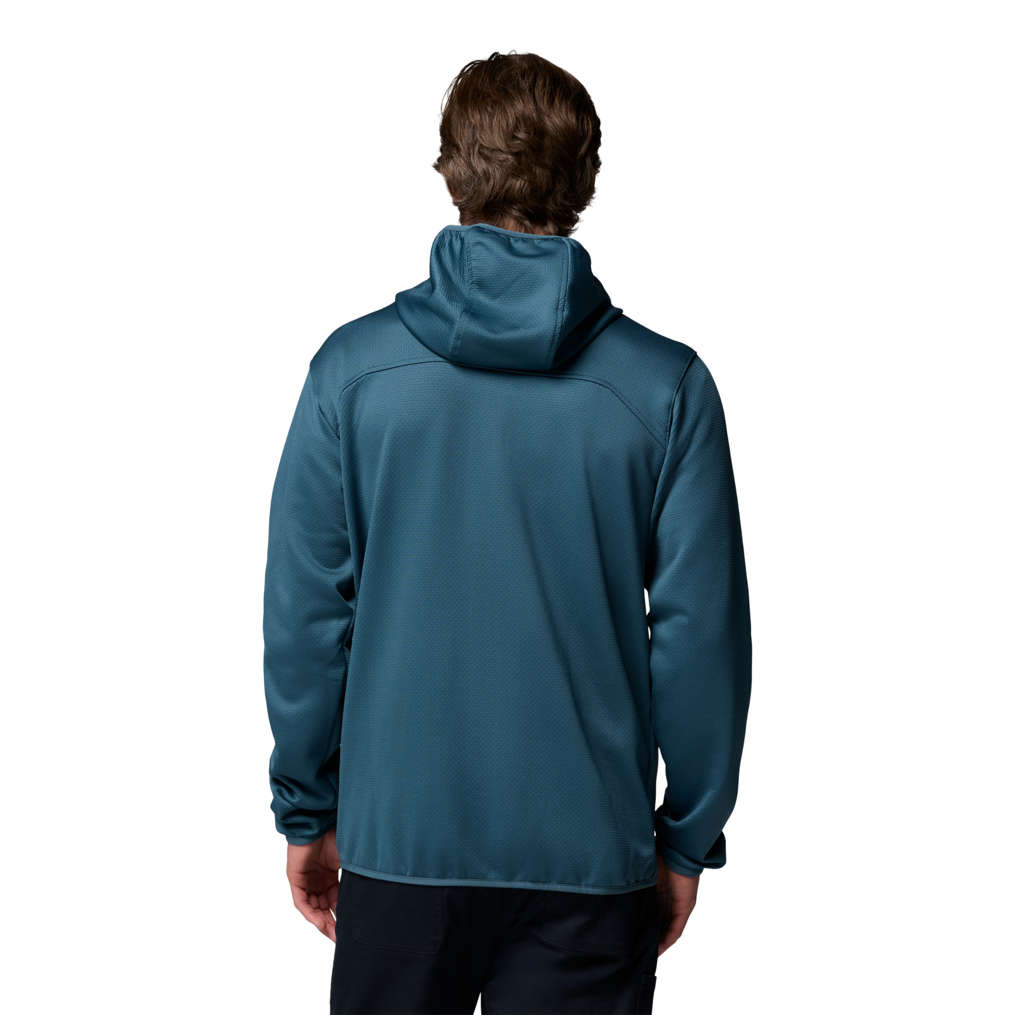 Columbia Men's Tall Heights Grid Hooded Full Zip Fleece (Everblue/Shark)