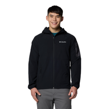 Load image into Gallery viewer, Columbia Men&#39;s Tall Heights II Hooded Softshell Jacket (Black)
