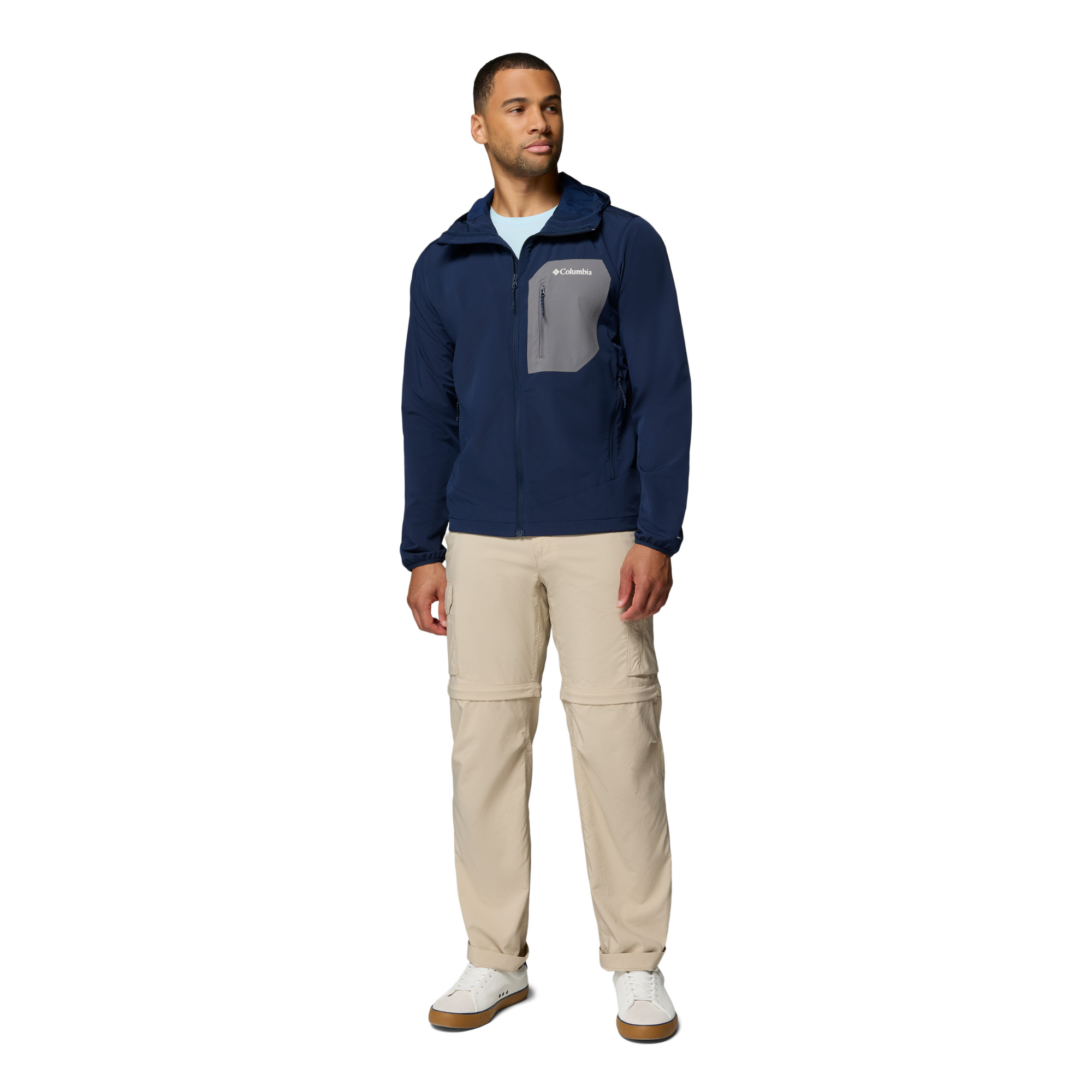 Columbia Men's Tall Heights III Hooded Softshell Jacket (Collegiate Navy/City Grey)