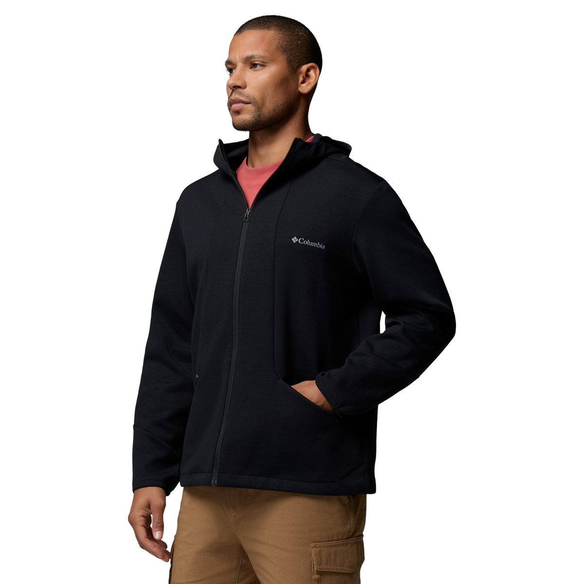 Columbia Men's Tech Spacer Hooded Full Zip Fleece (Black)