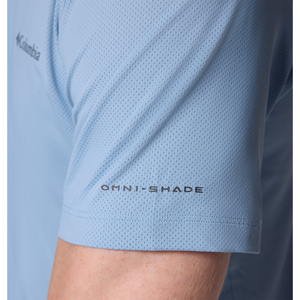 Columbia Men's Tech Trail Utility Short Sleeve Polo Shirt (Ripple Blue)