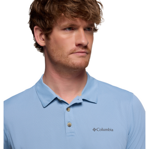 Columbia Men's Tech Trail Utility Short Sleeve Polo Shirt (Ripple Blue)