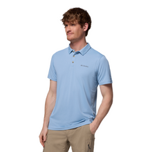 Load image into Gallery viewer, Columbia Men&#39;s Tech Trail Utility Short Sleeve Polo Shirt (Ripple Blue)

