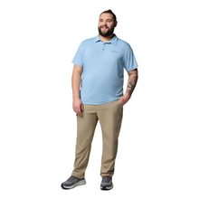 Load image into Gallery viewer, Columbia Men&#39;s Tech Trail Utility Short Sleeve Polo Shirt (Ripple Blue)
