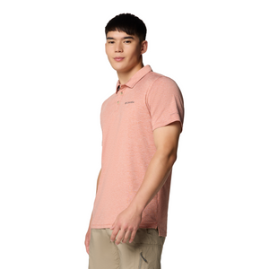 Columbia Men's Tech Trail Utility Short Sleeve Polo Shirt (Tuscan Heather)