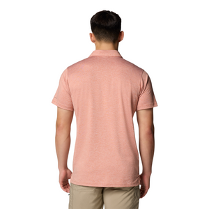 Columbia Men's Tech Trail Utility Short Sleeve Polo Shirt (Tuscan Heather)