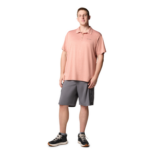 Columbia Men's Tech Trail Utility Short Sleeve Polo Shirt (Tuscan Heather)