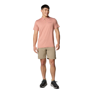 Columbia Men's Tech Trail Utility Short Sleeve Polo Shirt (Tuscan Heather)