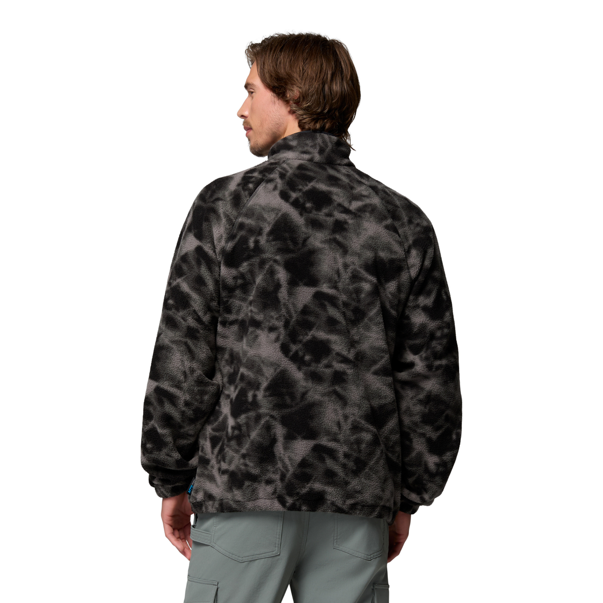 Columbia Men's Timber Crest MTR Printed Half Zip Fleece Top Black Icypeaks 010 2173561
