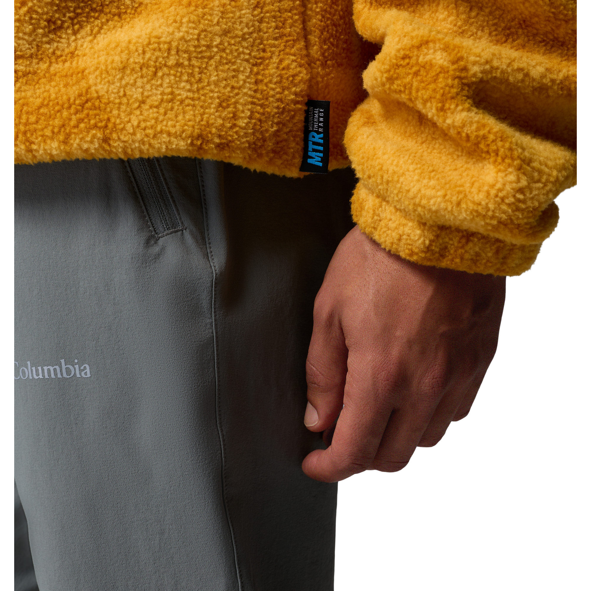Columbia Men's Timber Crest MTR Printed Half Zip Fleece Top Squash Geomix Tonal 735 2173561