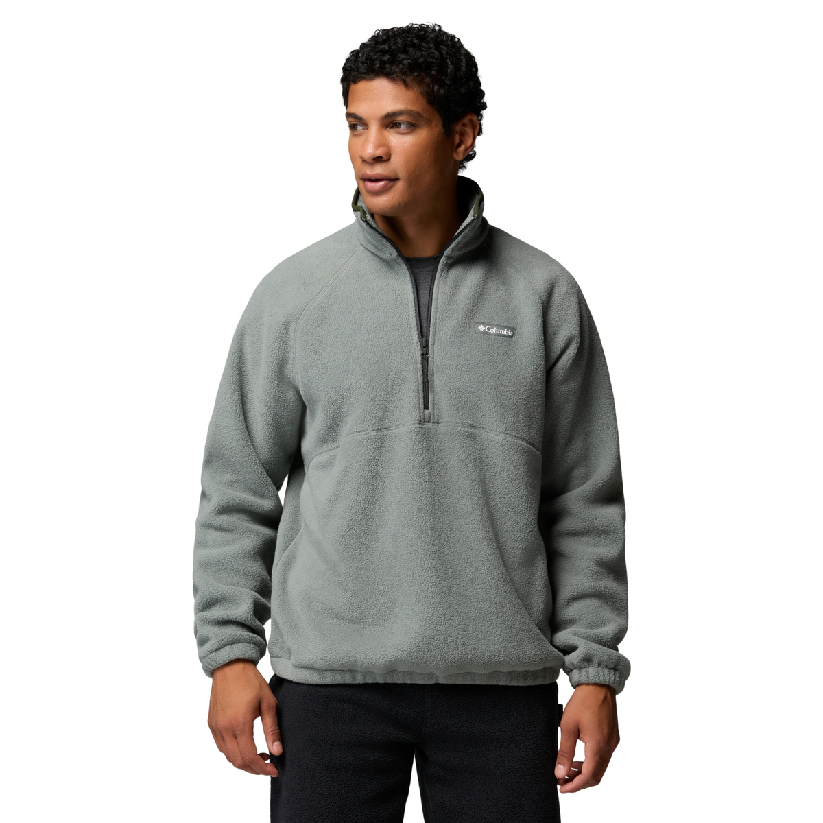Columbia Men's Timber Crest MTR Sherpa Half Zip Fleece Top (Sedona Sage)