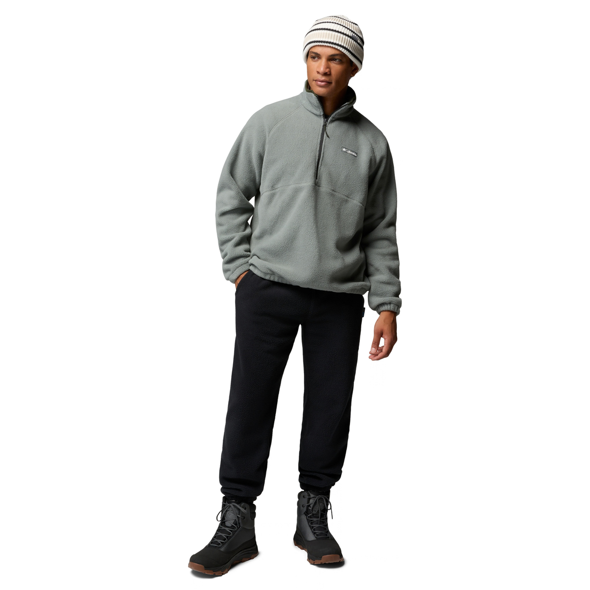 Columbia Men's Timber Crest MTR Sherpa Half Zip Fleece Top (Sedona Sage)