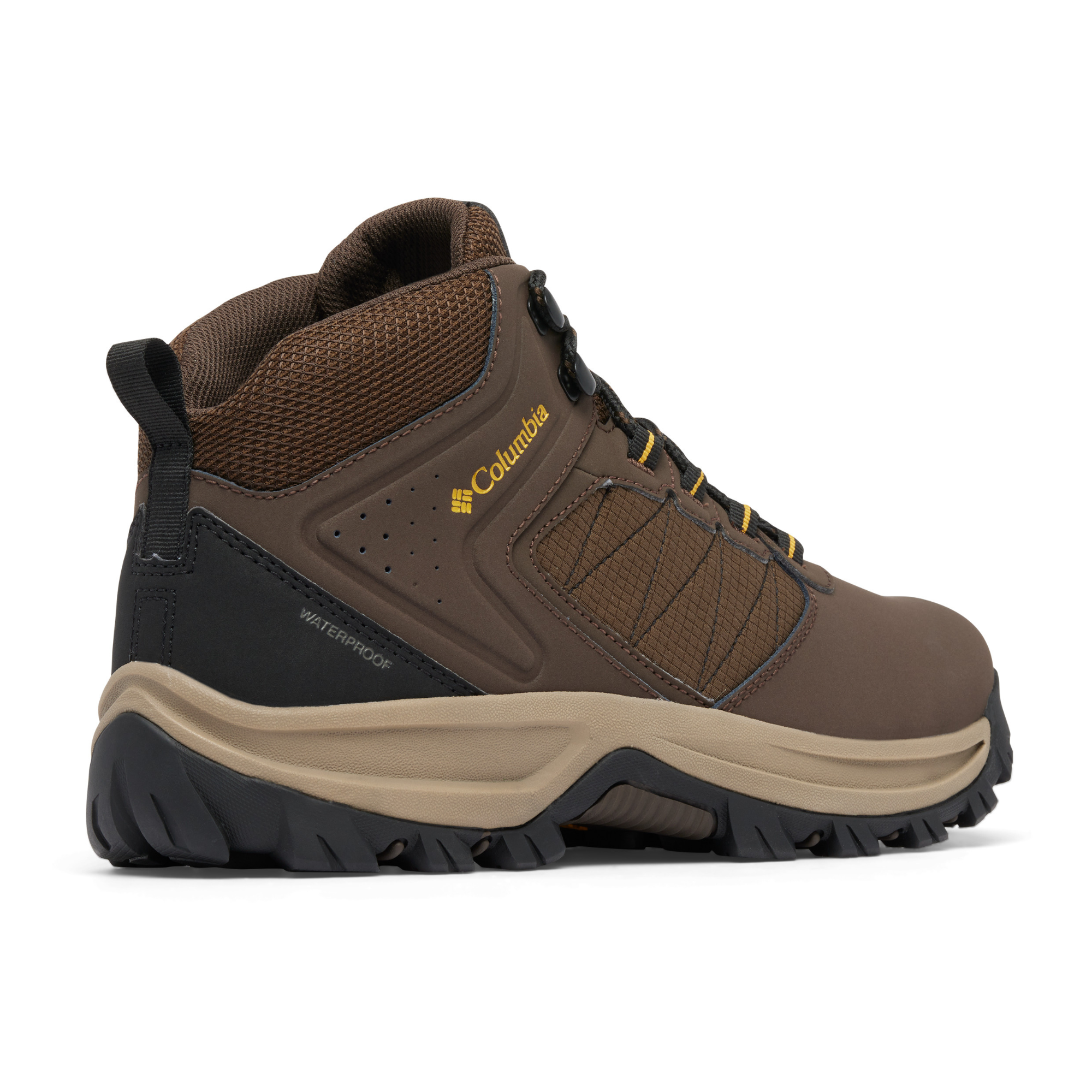 Columbia Men's Transverse Hike Waterproof Trail Boots (Cordovan/Golden Yellow)