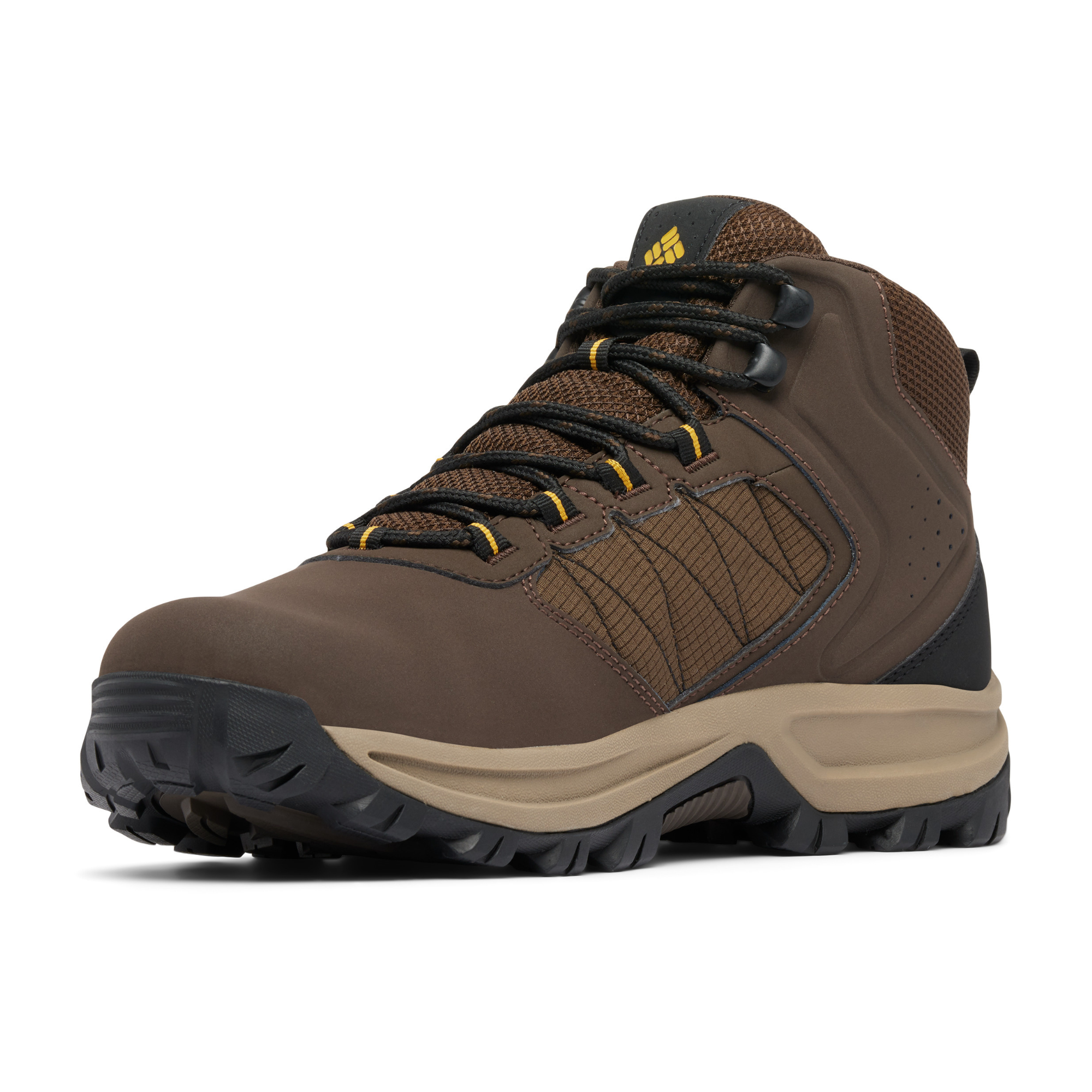 Columbia Men's Transverse Hike Waterproof Trail Boots (Cordovan/Golden Yellow)