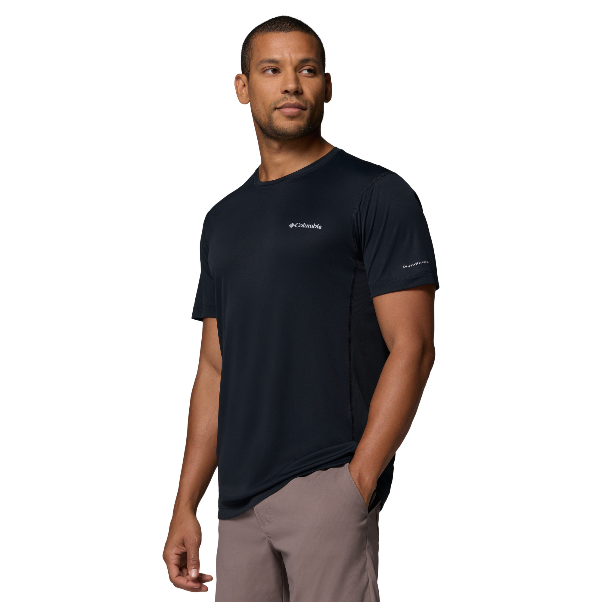 Columbia Men's Zero Rules Short Sleeve Crew Neck Light Technical Tee (Black)